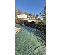 130g/m2 Toile Bache de paillage tissée Anti-Mauvaises Herbes Largeur 4,15m Longueur 15m