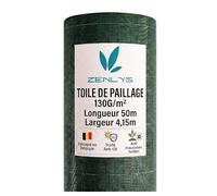 130g/m2 Toile Bache de paillage tissée Anti-Mauvaises Herbes Largeur 4,15m Longueur 50m