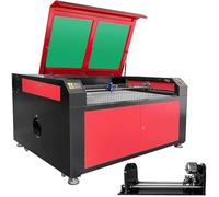 130W Graveur Laser CO2, Machine a Graver Laser 1400 x 900 mm Haute Densité Découpe Laser Gravure Laser 220 V Europlug RDWorks avec Port USB Gravure sur Bois/Verre/Tissu/Cuir(130W Avec axe de rotation)