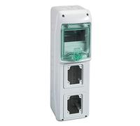 13153 Schneider Electric Kaedra Coffret pour Prises, 5 Modules, 2 Ouvertures, 63A, 12W, 138 mm Largeur, 460 mm Hauteur, 160 mm Profondeur