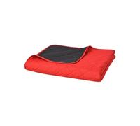 131552 Dubbelzijdig Quilted Bedspread Rood en Zwart 170x210 cm131552