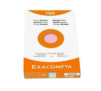 1331130 - Paquet De 100 Fiches Bristol Quadrillees 5x5 Couleurs Assorties -12...
