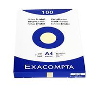[13326E] EXACOMPTA Fiches bristol, A4, uni, jaune