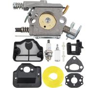 136 Carburateur de remplacement pour tronçonneuse Husqvarna 136 137 137E 141 142 141LE 142E pour Walbro WT-834 WT-657 WT-529 WT-289 WT-285 WT-239 WT-202 pour Zama C1Q-W29E Filtre à air carburant