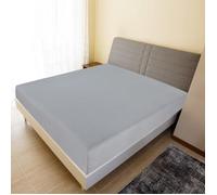 136207 vidaXL Draps-housses Jersey 2 pcs Gris 160x200 cm Coton