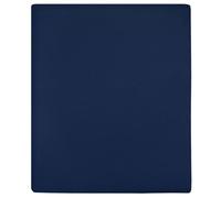 136234 vidaXL Drap-housse Jersey Bleu marine 140x200 cm Coton