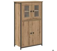 [1366158]Enfilade, Meuble haut - Buffet de salon,meuble de rangement, Chêne artisanal 62x32x106,5 cm,Poids:25.15 Kg