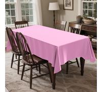 137*274cm Nappe jetable de couleur unie en PEVA pour anniversaires, mariages, fêtes, décoration de table rectangulaire, Noël 1 piècePEVA