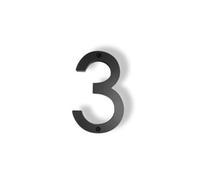 13CM 15CM Numéros De Maison Flottants, Panneaux D'adresse For Les Maisons | Décoration De Numéro De Porte Noir En Acrylique, Signes Personnalisés For Boîte Aux Lettres De La Maison(5Inch,3)