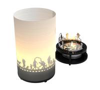 13gramm Chiens Bougie photophore dans Un Coffret de qualité supérieure, Accessoire en Acier Inoxydable 3D avec Bougie à thé, bougeoir et écran de Projection Inclus