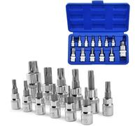 13pcs Ensemble de ouille Torx Socket Shank Tool Tournevis Bit Set pour L'entretien de la Maison