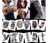 14 Feuilles D'autocollants De Tatouage De Différents Styles Multicolore M Multicolore
