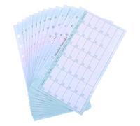 14 Feuilles Recharge Agenda A6 à 6 Trous, Pages Papier Bleues | Format Compact, Reliure à Six Anneaux, Pages de Rechange, Usage Bureau et Étudiants, Design Élégant