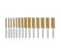 14 Pièces Brosse Cylindrique Pour Perceuses Nettoyage de Perceuse Brosse D'Acier Inoxydable Brosse De Nettoyage Acier Brosse Métallique de Tube pour Nettoyage Polir,Dérouiller et Ebavurer les Forets