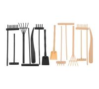 14 Pièces Râteau de Jardin Zen en Plastique, Décor | Style Rustique Simple, Outil Portable pour Bureau, Loisirs Créatifs, Jardin Japonerie Miniature, Présent
