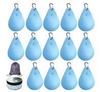 14 Poids Pour Couverture de piscine, Sac de Rangement Inclus, 24x35cm | Sacs à Eau pour Bâche de Piscine, Il y a 14 hameçons, Poids de Bâche D'hiver, Sacs Suspendus pour Piscine