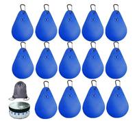 14 Poids Pour Couverture de piscine, Sac de Rangement Inclus, 24x35cm | Sacs à Eau pour Bâche de Piscine, Il y a 14 hameçons, Poids de Bâche D'hiver, Sacs Suspendus pour Piscine
