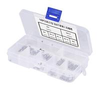 140 pièces M1/ M1.2/M1.4/M1.6/M2/M2.5/M3 écrou hexagonal filetage écrous hexagonaux en acier inoxydable assortiment d'écrou hexagonal écrous hexagonaux avec boîte organisateur