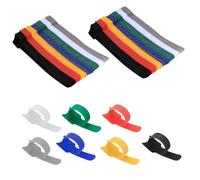 140 Pièces Sangle Câble Réutilisables, Attaches de Câble Nylon, Serre Câbles Electriques avec Crochet et Boucle, Organisateur Clips de Câble, Gestion Câbles pour Maison, Bureau - 7 couleurs