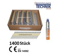 1400 clous d'ancrage 4,0x40mm 34° papier pour cloueur d'ancrage Paslode PPN 50i PPN 50Ci + Ci gaz 1,4M