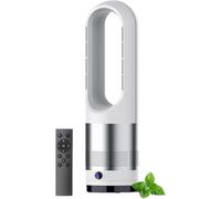 1400W Lame sans Tour Ventilateur, circulateur d'air oscillant avec télécommande, 8 Vitesses, minuterie, Chaleur Froide silencieuse pour la Chambre à Domicile