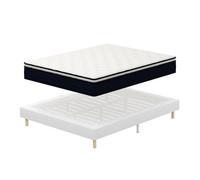 140x190x25 Matelas Ressorts ensachés et sommier Ensemble, de Forme et Ressorts+Sommier Hauteur du Cadre de lit 29 cm