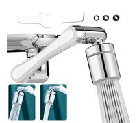 1440° Aérateur de Robinet Rotatif,Extension Filtre Embout Robinets,Filtre économiseur d'eau,Pivotant Mousseur,Pour Diamètre de Filetage Mâle de 20/22/24mm,Universels Pour Cuisine et Salle de Bain