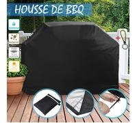 145 x 61 x 117cm Housse de Barbecue Protection Couverture Outdoor Jardin BBQ Cover Etanche Bâche Grill Noir