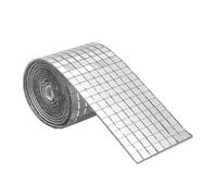 1464 Pièces Miroirs Auto-Adhésifs Carreaux De Mosaïque 4x120cm Autocollant Mural Miroir En Verre 5x5mm Autocollants Carrés En Mosaïque De Autocollants Réfléchissants Imperméables Tuiles Disco