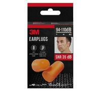 147x 3M™ Bouchons d'oreilles 1100, mousse souple, valeur SNR 35 dB, orange, 4 paires + 1 boîte de rangement/paquet | Paquet (12 pièces)
