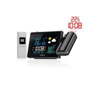 Kienzle Station météo 14993 radio projection, écran couleur, capteur extérieur, 2 alarmes Noir