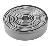 14Pcs / Set Ronde Cookie Cutter Biscuit Ensemble en Acier Inoxydable Mousse Anneau de Gâteau Moule Pâtisserie Biscuit Beignet Coupe