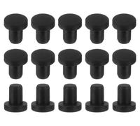15 bouchons en silicone pour trous, étanches et en caoutchouc résistant, de 4,8 mm, de couleur noire