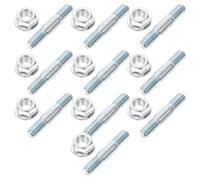 15 Ensembles pour Guide de Tronçonneuse M8 à Double Filetage | Acier Fer Argenté, Installation Facile et Stabilité Renforcée, Lot de Sets de Pièces pour Guide Chaîne