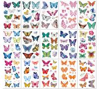 15 Feuilles Tatouages Temporaires Papillons Mignons Et Colorés Autocollants Imperméables Pour Le Visage Des Enfants Autocollants Colorés