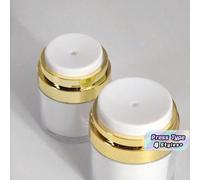 15 ml/30 ml/50 ml/100 ml Bouteille à pompe airless, Pot de crème sous vide, Distributeur de crème hydratante rechargeable, Bouteille à pompe à pression pour lotion, sérum, cosmétiques, voyage et range