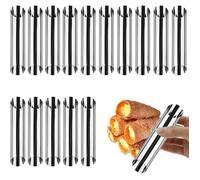 15 Moules À Cannoli Moule Cylindrique En Acier Inoxydable Pour Pâtisserie Croissants Choux 12 5 X 2 7 Cm Argent