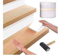 15 PCS Autocollants Marchette D'escalier avec Rouleau Antidérapant Sticker Anti-Glissant Bande De Sécurité Transparente 76,2 x 15