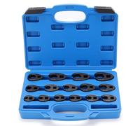 15 PCS Crowfoot Ensemble de Clés, Ensemble de ourche à Emmancher 1/2" 3/8", Entraînement Extérieur Carré Clé, 8-24mm Drive Métrique Coffret de Douilles à Tuyauter rou Évasé