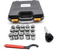 15 pcs. mandrin à pinces 2-20mm MK3 M12+ clé Set de pinces ER32 470E
