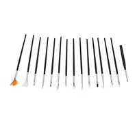 15 pcs Nail Art Pinceaux Set Différentes Formes Nylon Cheveux Fine Dessin Nail Art Design Pinceaux pour Gel Polonais Manucure Salon DIY à la Maison
