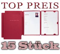 15 Pièce Dossier de Candidature PAGNA Type Sélectionnez / 3-teilig Avec en Rouge