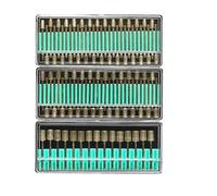 15 pièces/30 forets diamantés 1-8 mm cylindriques plats - Outil rotatif pour meulage, polissage, abrasion