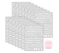 15 Pièces Autocollant Lettre Alphabet,HMCEY Stickers Lettres Et Chiffres | Gommettes Lettres et Chiffres,Avec Lettres Majuscules Et Minuscules, Chiffres et Symboles,Imperméable,Pour DIY, Bougie