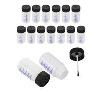 15 Pièces Bouteille de Colle Rechargeable 60ml en Hdpe et Verre | Bec à Brosse Intégré, Graduations Précises, Bille de Mélange, Usage Art et Fournitures Scolaires