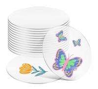 15 Pièces Cercle Acrylique Transparent Rond 12cm, Lot | Acrylique, Surface Polie Fine, Léger à Transporter, pour Signalétique, Maquettes, Ornements et Tables