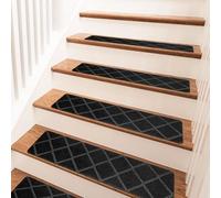 15 pièces de tapis pour marches d'escalier, 55x19 cm, tapis auto-adhésifs pour l'intérieur, tapis d'escalier, antidérapants, pour la sécurité des animaux de compagnie, des enfants et des personnes