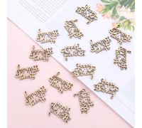 15 pièces Décoration d'anniversaire en bois, lettres en bois simples en forme de confettis à lancer pour la fête d'anniversaire, Noël Taille Unique,30 piècesbois