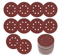 15 Pièces Disques Abrasifs 125mm 5Pouces Grain 180 Ponceuse Orbitale Murale | Papier Feuilles Ponçage 8 Trous Aléatoire Pratique Solide