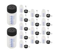 15 Pièces Flacon de Colle à Pinceau 60ml, Réutilisable, Gradué | Bille de Mélange Intégrée, Bouchon à Vis, Application Contrôlée, pour Loisirs Créatifs et Fournitures Scolaires